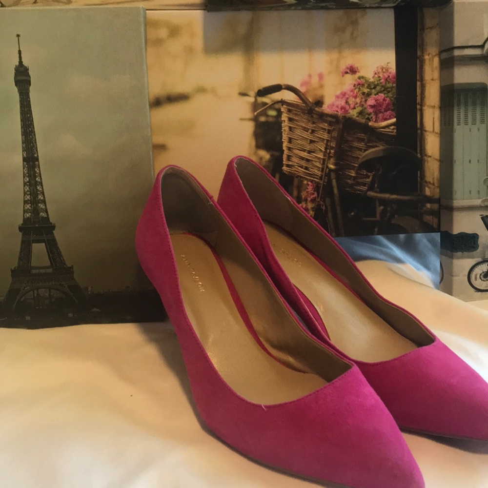 Hot Pink Suede Pumps